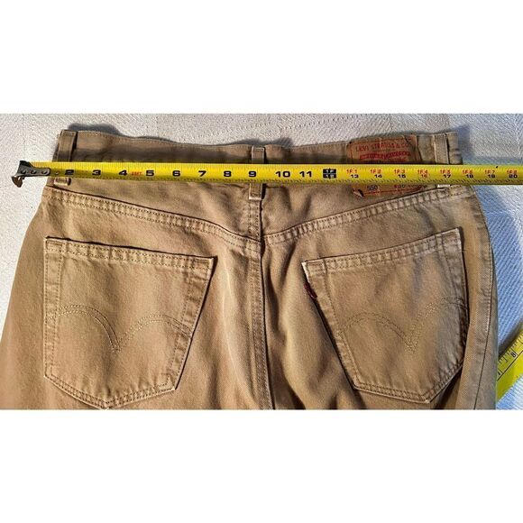 Vintage Levis 550 Khaki Tan Jeans USA 90s Size 36 X 30 Relaxed Fit - Picture 7 of 7